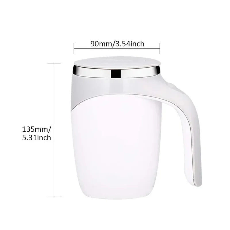Automatic Mixing Cup Battery Portable Coffee Electric Mixing Stainless Steel Rotary Magn，