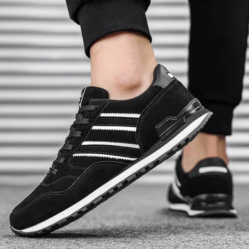 Artificial Leather Men Causal Shoes Male Spring Men Casual Light Shoes Sneakers Lac-up Flats Breathable Outdoors Sapato - Clikcy