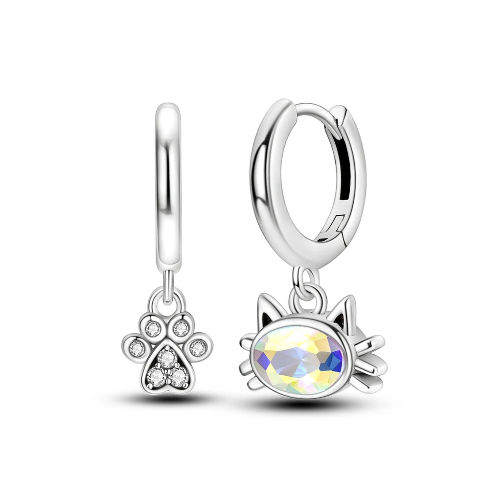 Original 925 Sterling Silver Women Hoop Earrings High Quality Shine Zircon U Shaped Classic Style Earring For Women Jewelry Gift