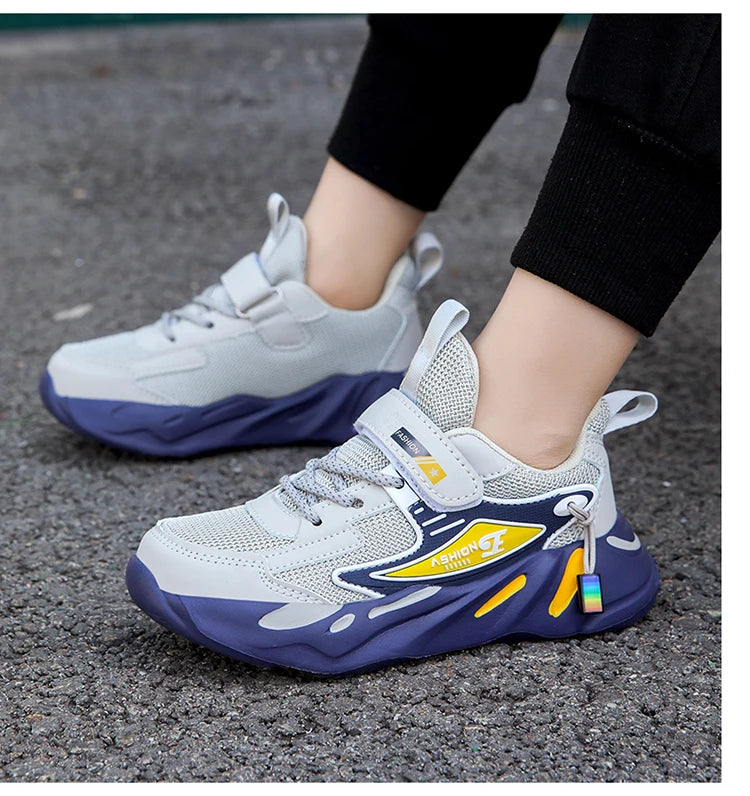 Kids' Sneakers Children Casual Sports Shoes for Boys Breathable Summer Mesh Kids Hook&Loop Students Girls School Running Shoes - Clikcy
