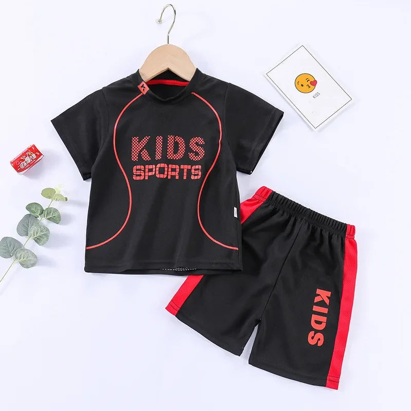 Sports Children's Sets Quick Drying T-shirt Shorts Sportswear Basketball Suits Kids Clothes Breathable Summer Children Clothing