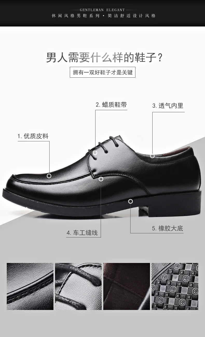 Mens Dress Shoes Men's Formal Original Leather Italian Skin Shoes for Men Elegant Casual Business Luxury Social Male Shoe - Clikcy