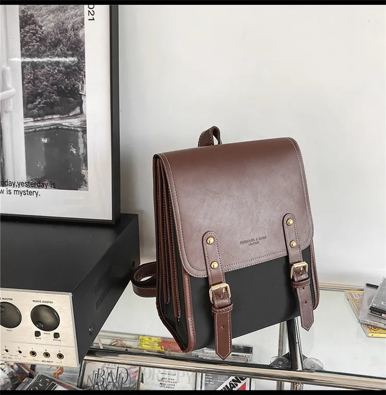 Preppy style women backpack Large Capacity Laptop Bag Casual School Backpacks for Girls patchwork Travel bags for Female totes - Clikcy