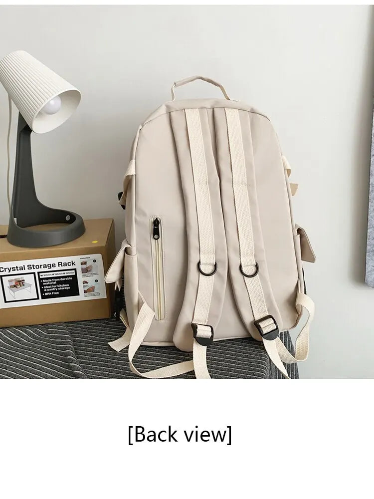 Shoulder bag Men's and Women's Universal Nylon Large Capacity Casual Schoolbag Plug Buckle Computer Backpack Daily Commuting - Clikcy