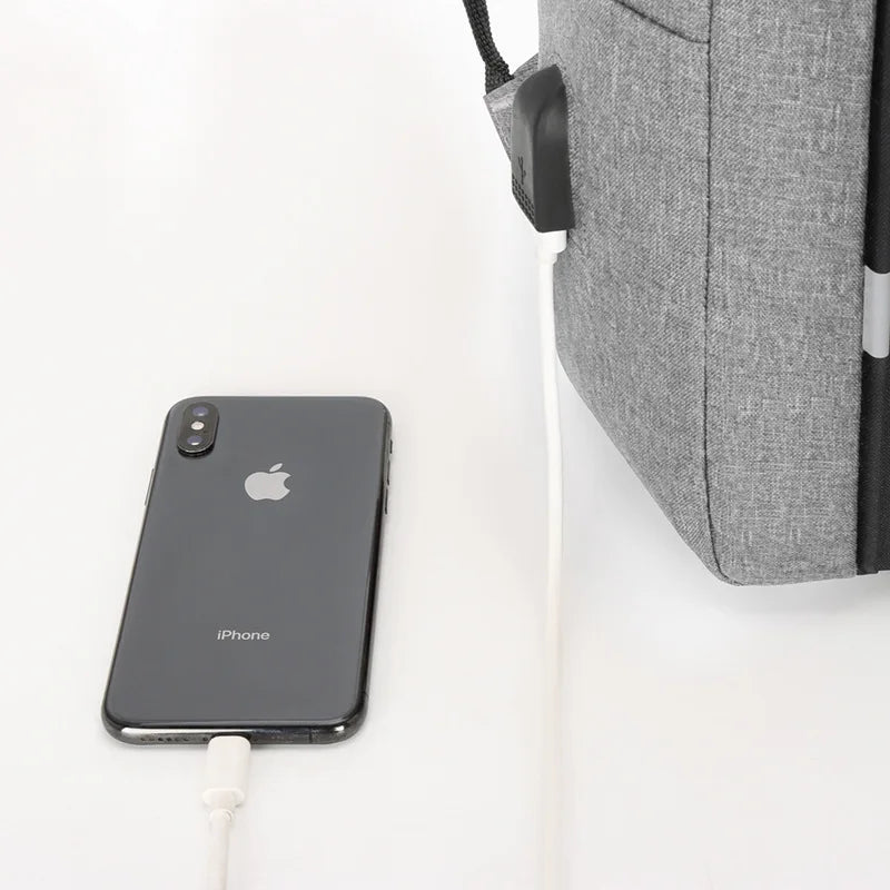 Women Fashion backpack soft leather multi-functional bag Polyester large capacity computer backpack - Clikcy