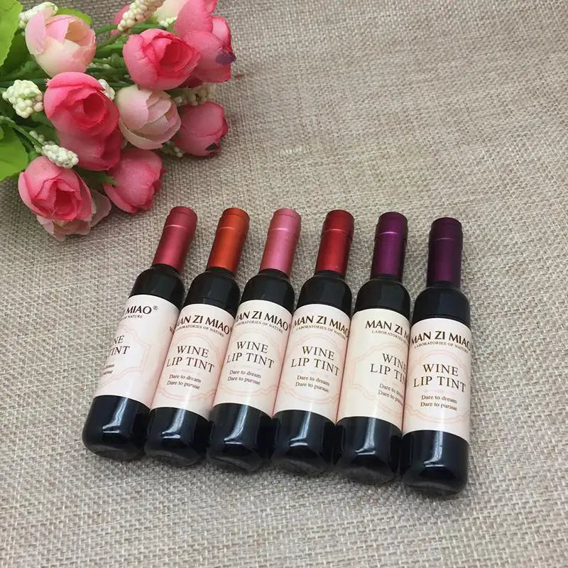 2023 Lipstick Lipgloss Waterproof Long Lasting Lovely Tint Wine Bottle Shape Lip For Women Makeup Gloss Red Sexy Cosmetic - Clikcy