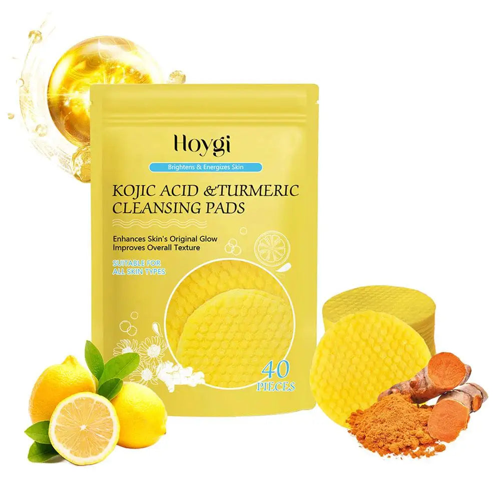 40/50pcs Turmeric Cleansing Pad Cleaning Tablet Exfoliating Pads Facial Sponges  For Exfoliating Daily Cleansing Skin Care - Clikcy