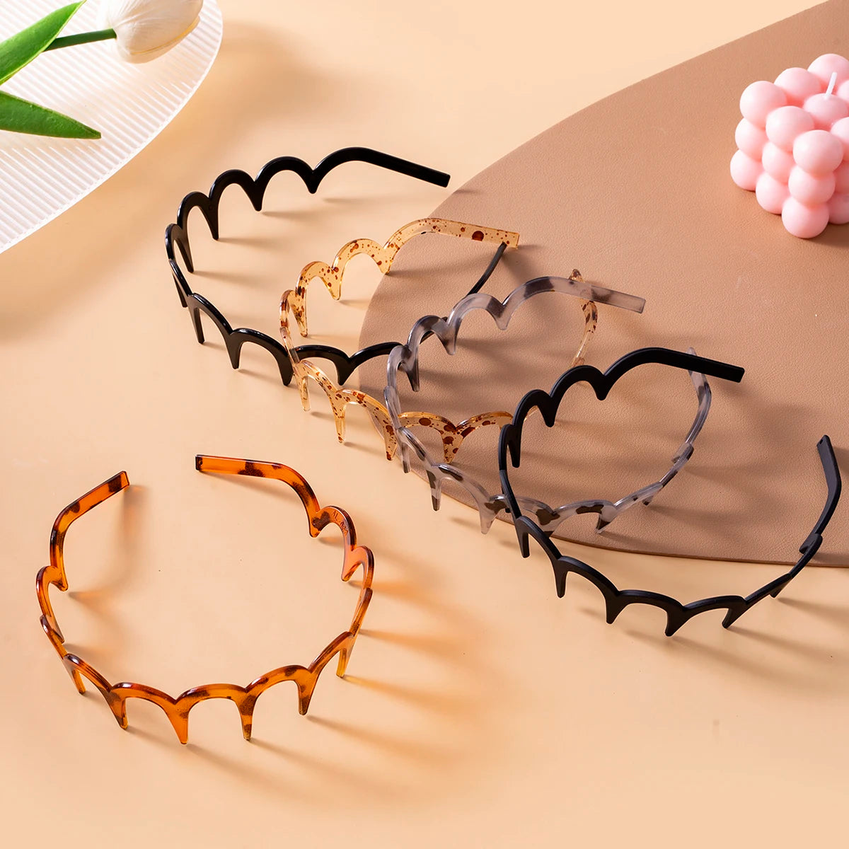 Korean Women Hair Comb Headband Plastic U Shape Hair Hoops Fixed Teeth Non-Slip Fluffy Top Hair Bands Headwear Hair Accessories - Clikcy