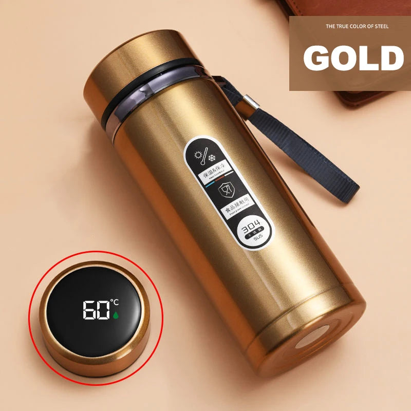 500ML-1Liter Stainless Steel Thermos Bottle with LED Temperature Display Sus304 Tea Water Bottle Vacuum Flask Portable Cups - Clikcy