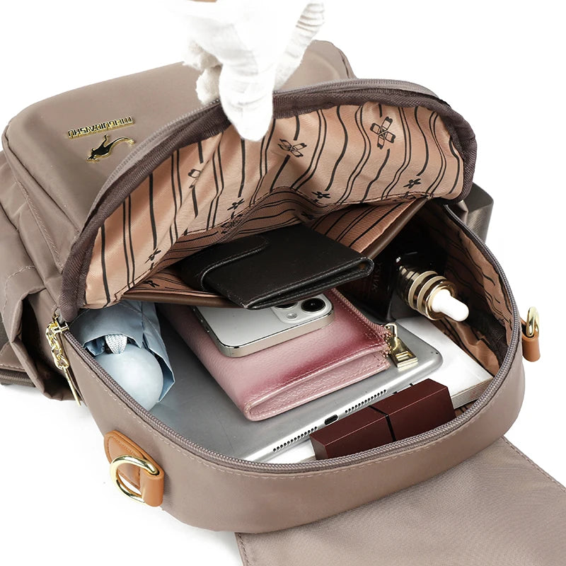 Cute Pendant Backpack Women Waterproof Nylon Back Pack Fashion College Daypack High Capacity School Bag for Girls Travel Bag - Clikcy