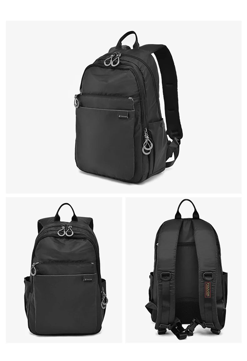 Fouvor Waterproof Women's Backpack Large Capacity Sports Canvas Laptop Backpacks Travel Fashion Nylon Student School Bag 2802-02 - Clikcy