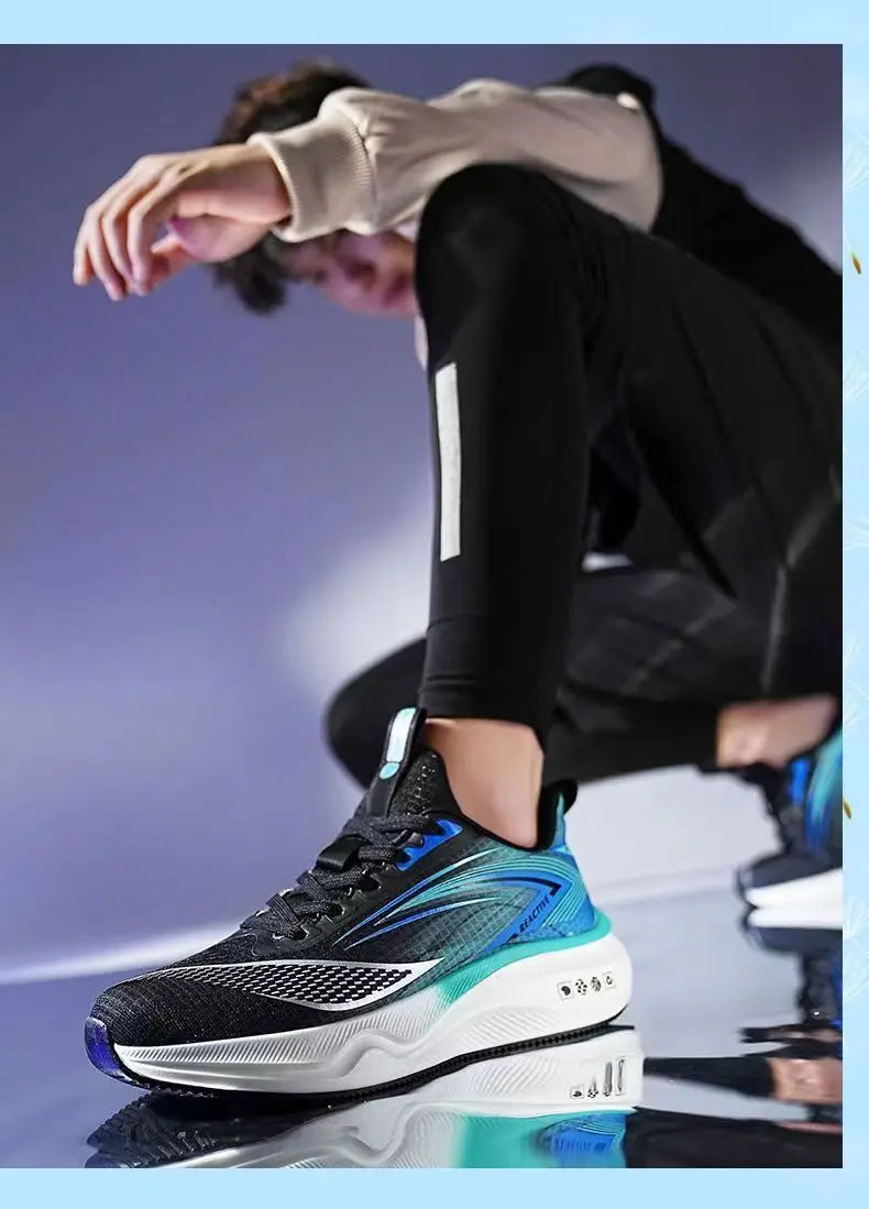 Men's Sports Shoes Men's Soft-soled Running Shoes Mens Trendy, Comfortable and Casual Shoe Mens Mesh Breathable Sports Shoe - Clikcy