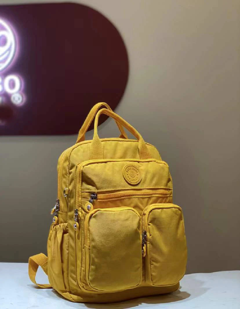 Multi-pocket Nylon School Backpack Casual Women's Backpack Lightweight Large Capacity School Bag Large Capacity Travel Backpack