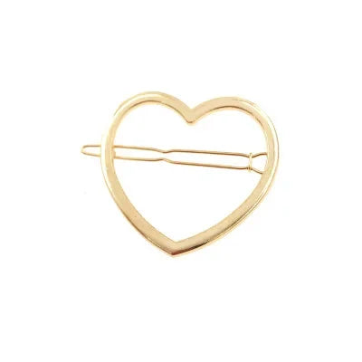 20240Fashion Woman Hair Accessories Triangle Hair Clip Pin Metal Geometric Alloy Moon Circle Hairgrip Barrette Girls Headwear - Clikcy