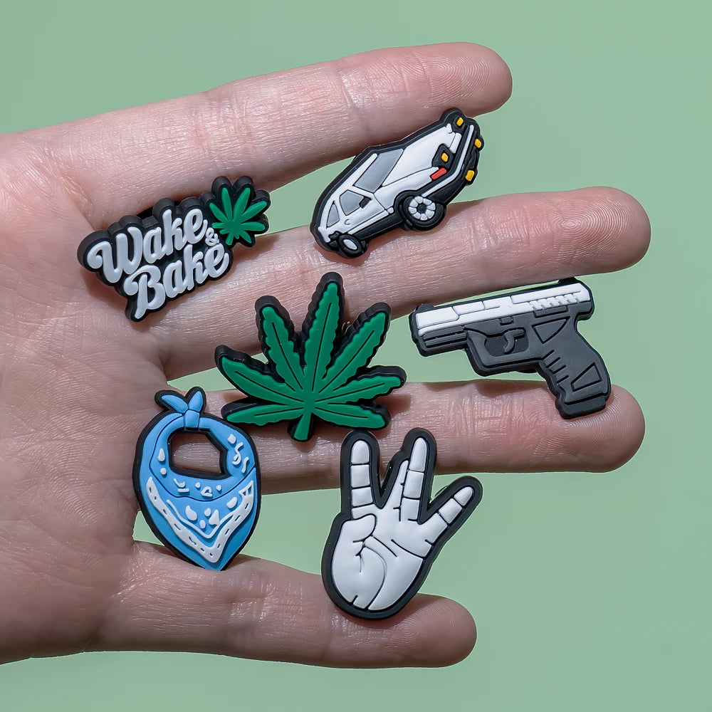 1pcs PVC Trend Style Shoe Charms Gamepad Gun Car for Men Boys Shoe Decorations Accessories Garden Sandals - Clikcy