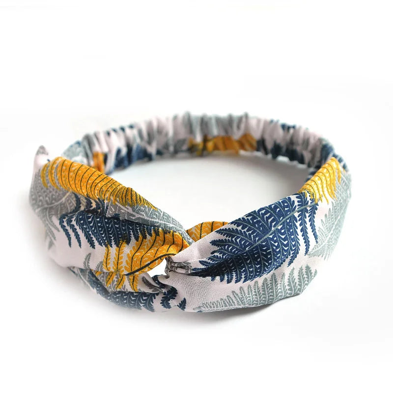 2024 Fashion Women Girls Bohemian Hair Bands Print Headbands Vintage Cross Turban Bandage Bandanas HairBands Hair Accessories