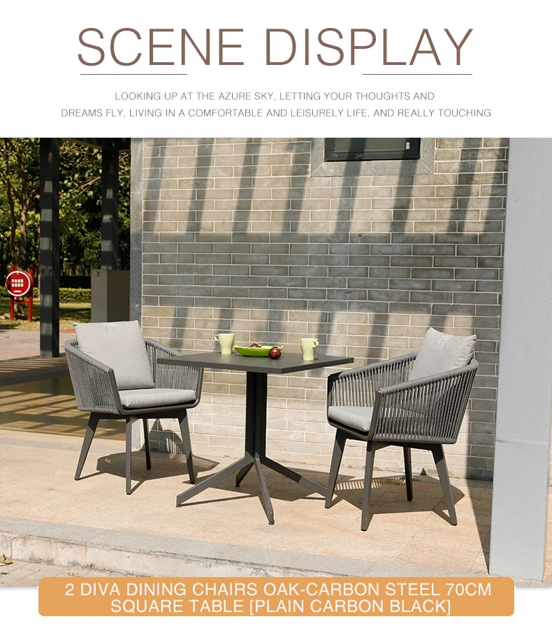 Modern Outdoor Rattan Garden Set, Aluminum Furniture - Clikcy