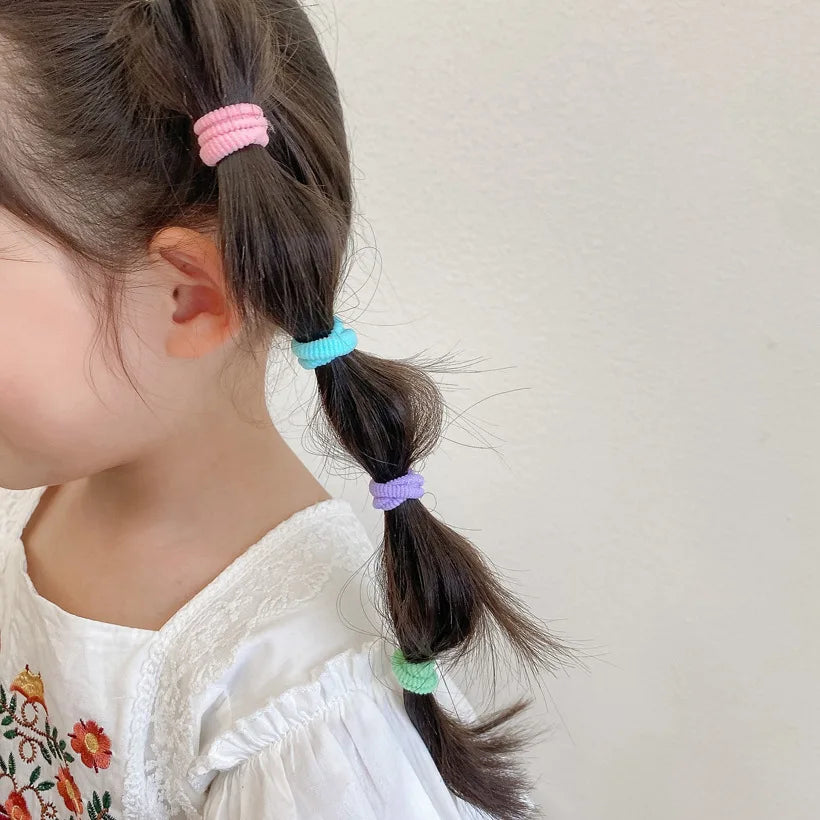 100/300Pcs Children Elastic Hair Bands Girls Rubber Band Kids Sweet Scrunchie Hair Ties Baby Headband Kids Hair Accessories - Clikcy