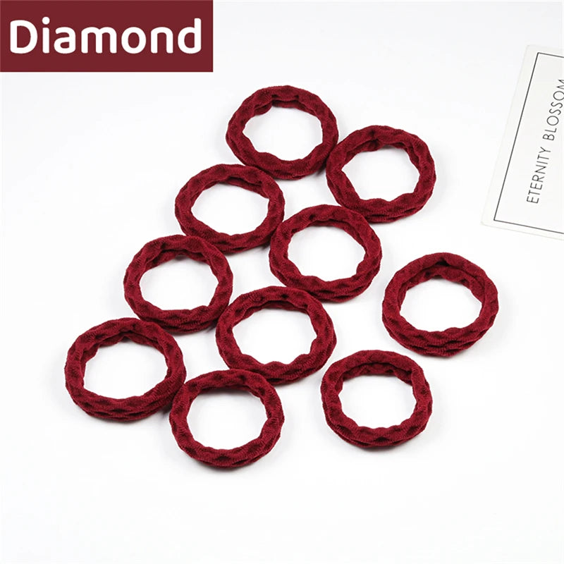 10PCS Women Girls Simple Basic Elastic Hair Bands Ties Scrunchie Ponytail Holder Rubber Bands Fashion Headband Hair Accessories