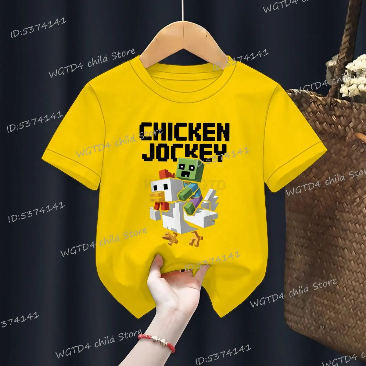Kids T-shirts Chicken Jockey Cartoon Fashion Clothes Video Game Y2k Design Casual Crewneck Top Tee 2025 Summer Girl Boy T-shirts - Clikcy