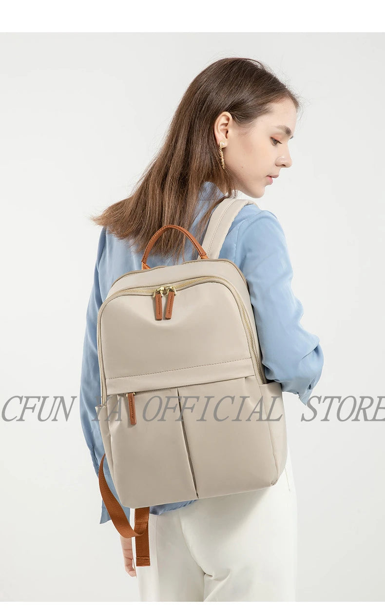 CFUN YA Luxury  2024 Summer Trend Women Backpack 14 Inch Laptop Bag Pack Travel Student Schoolbag Teen Girls Bookbag рюкзак женс - Clikcy