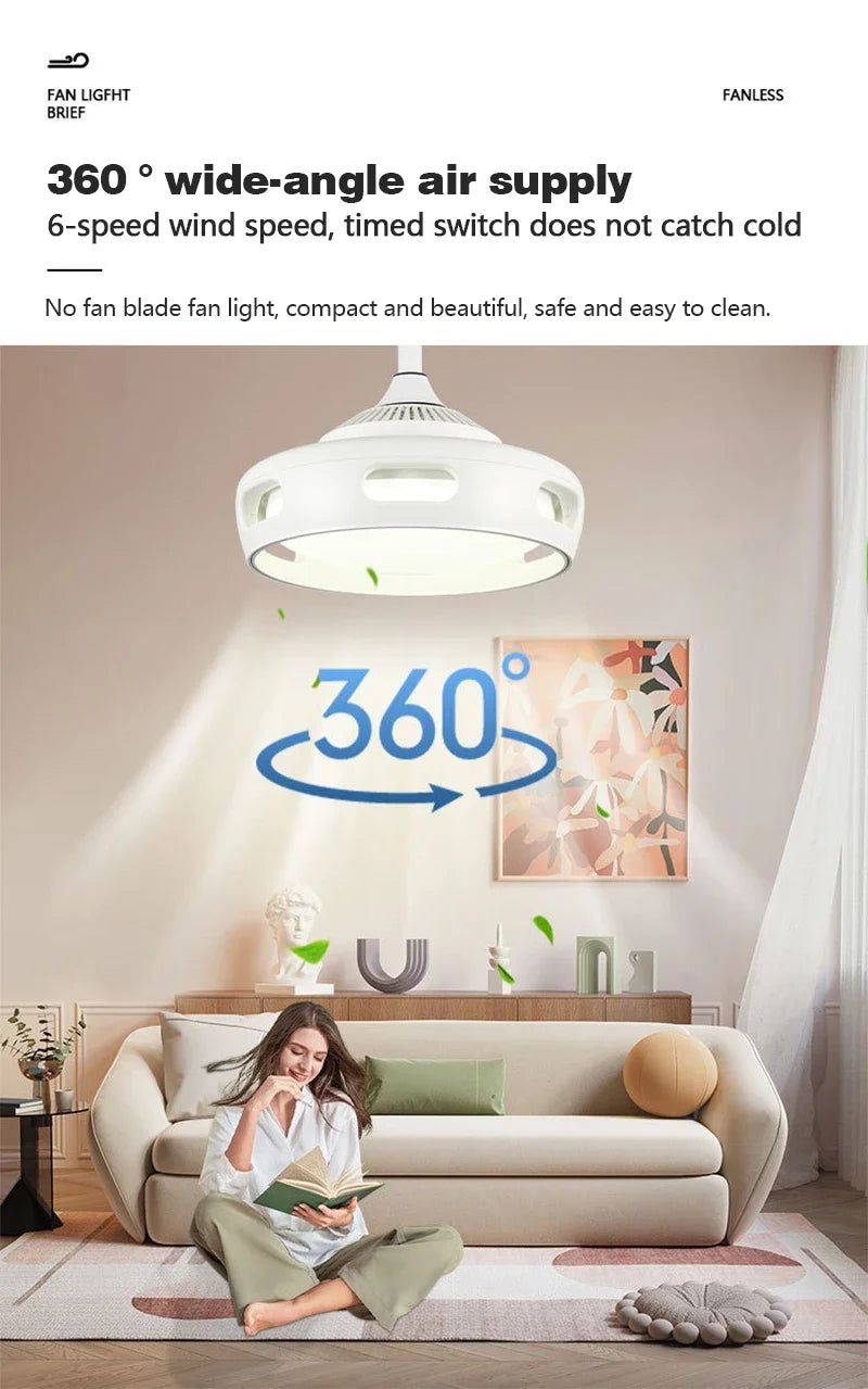 LED Ceiling Fan Light Modern Creative Leaf Less Low Decibel 6th Gear  Living Room Dining Room Bedroom Dimmable Fan Light - Clikcy
