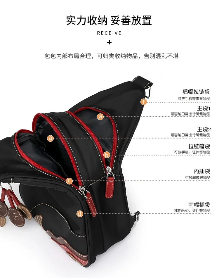 Casual Solid Nylon Designer Style Backpacks for Women 2025 High Quality Simple Versatile Commute Hot Trendy Sweet School Bags - Clikcy