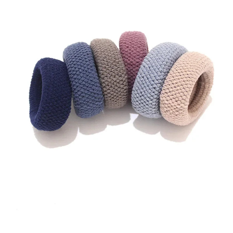 6PCS New Fashion Boutique Simple Thicken Ponytail Holders Rubber Band  Elastic Hair Bands Women Girls Hair Accessories Headwear - Clikcy