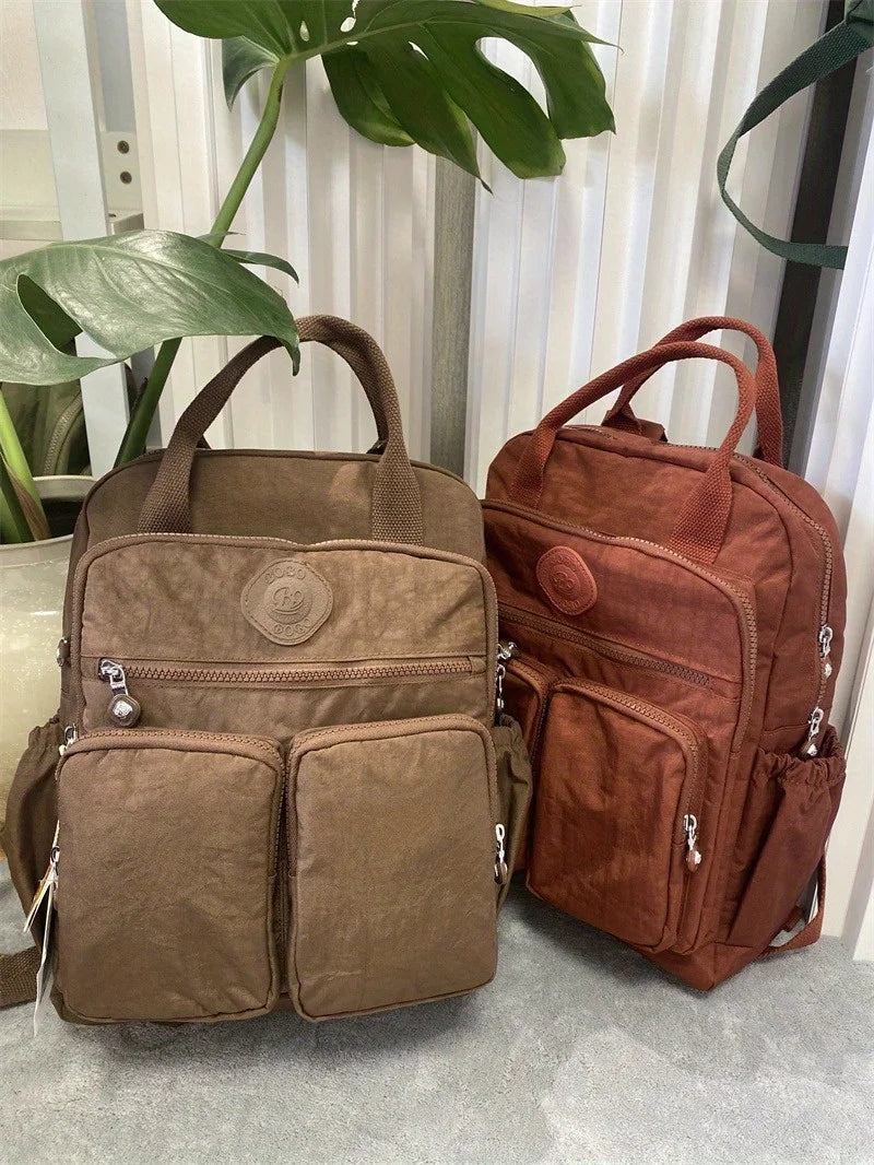 Large Capacity Backpack for Women Multi-pockets Nylon Women's Bag Causal Waterproof School Bags Laptop Backpack Stylish Backpack - Clikcy