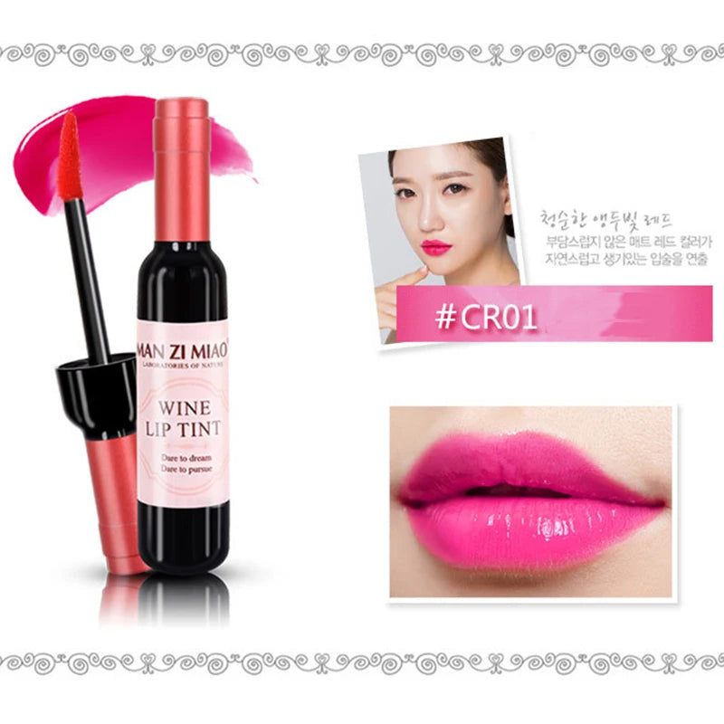 2023 Lipstick Lipgloss Waterproof Long Lasting Lovely Tint Wine Bottle Shape Lip For Women Makeup Gloss Red Sexy Cosmetic - Clikcy