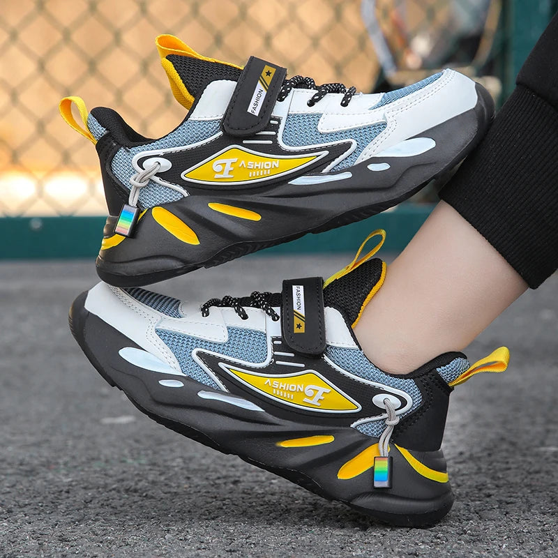 Kids' Sneakers Children Casual Sports Shoes for Boys Breathable Summer Mesh Kids Hook&Loop Students Girls School Running Shoes - Clikcy