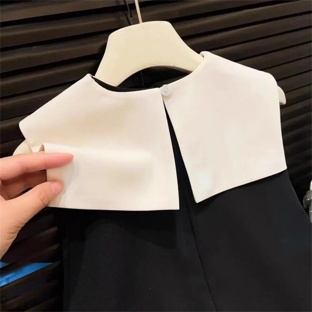 Korean Version Black Sleeveless Kids Clothes Summer New Bow Decoration Girls Dress Birthday Party Princess Dresses 2-7 Years Old - Clikcy