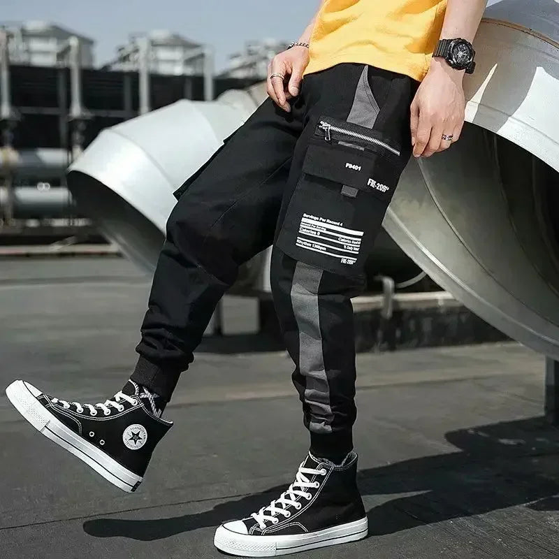 New Streetwear Men's Multi Pockets Cargo Harem Pants Hip Hop Casual Male Track Pants Joggers Trousers Fashion Harajuku Men Pants - Clikcy