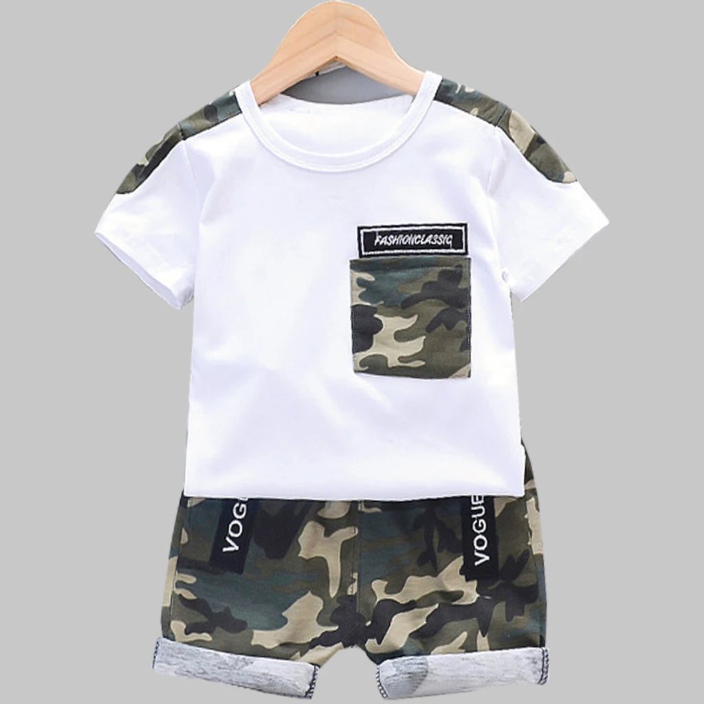 Summer Children Clothes Baby Girls Clothes Sets T-shirt Tops+Short Pants 2Pcs/Suit Toddler Boy Clothes Suit Infant Clothing Sets - Clikcy