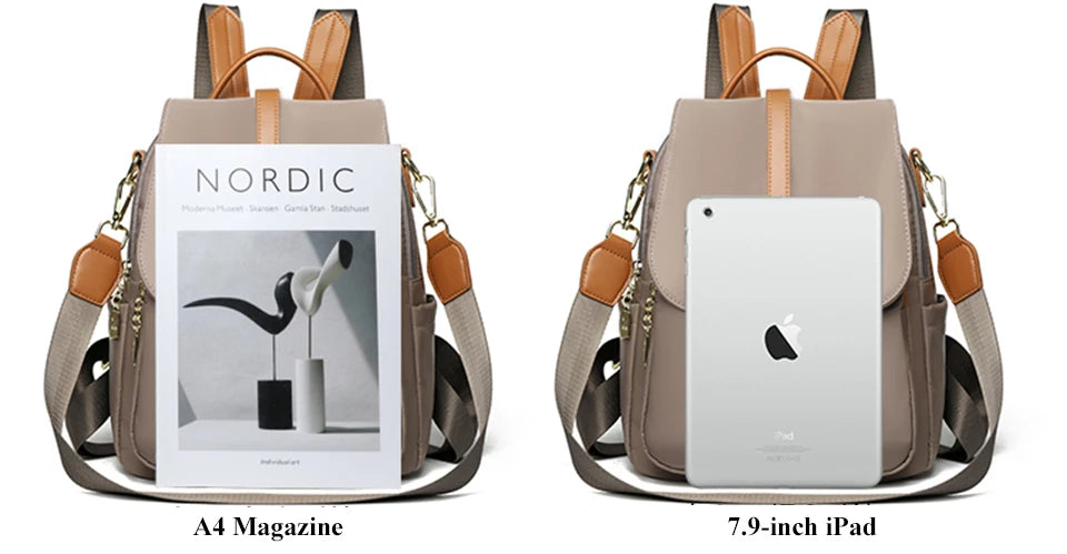 Cute Pendant Backpack Women Waterproof Nylon Back Pack Fashion College Daypack High Capacity School Bag for Girls Travel Bag - Clikcy