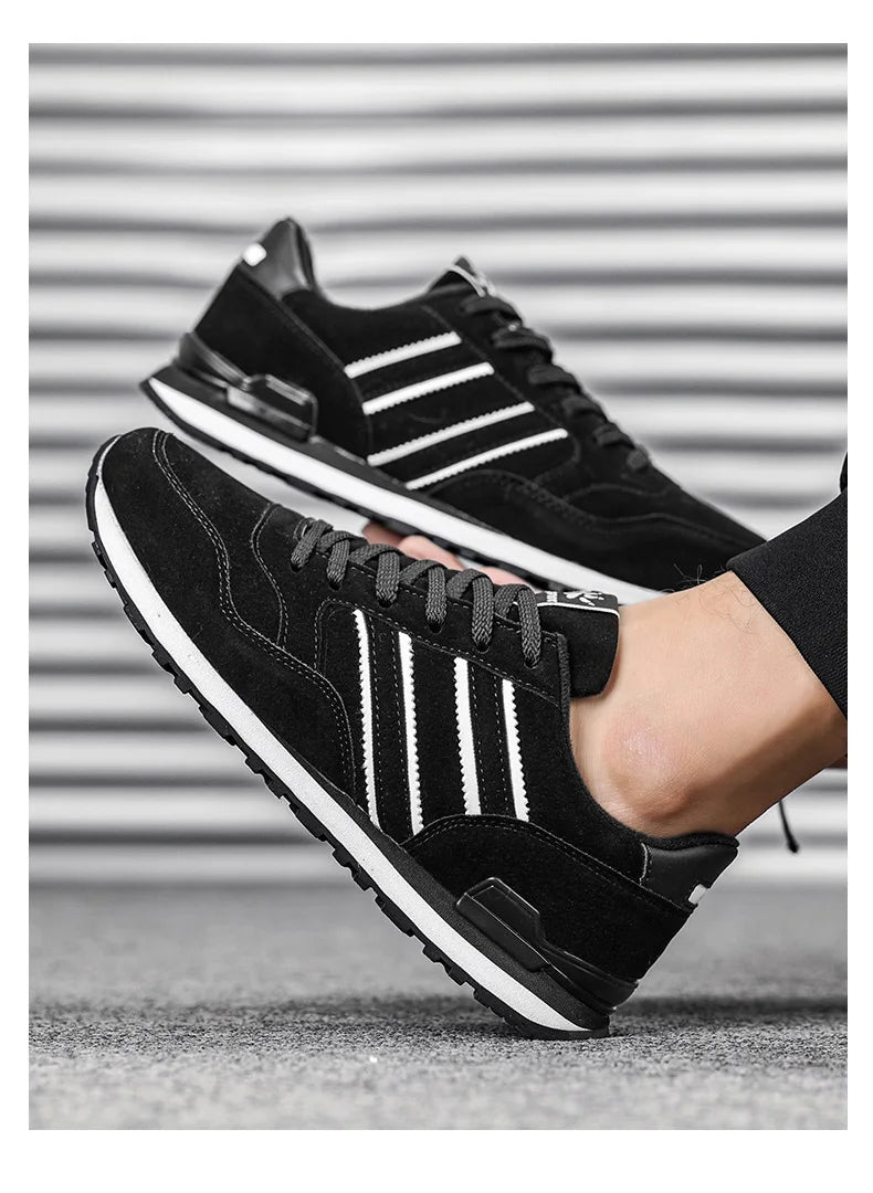 Artificial Leather Men Causal Shoes Male Spring Men Casual Light Shoes Sneakers Lac-up Flats Breathable Outdoors Sapato - Clikcy