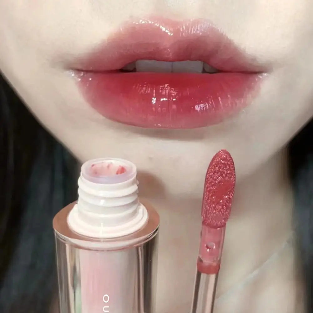 8 Colors Ice Tea Mirror Lip Glaze High Gloss Moisturizing Sexy Red Lip Tint Lipstick Hydrating Long Lasting Lip Gloss Lip Makeup - Clikcy