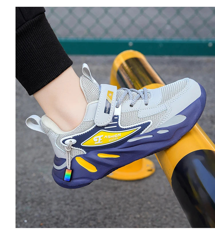Kids' Sneakers Children Casual Sports Shoes for Boys Breathable Summer Mesh Kids Hook&Loop Students Girls School Running Shoes - Clikcy