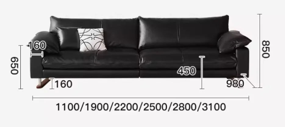 Comfortable Vintage Sofas Fancy Genuine Leather Lounge Living Room Couches Designer Solid Wood Divano Da Soggiorno Furniture - Clikcy