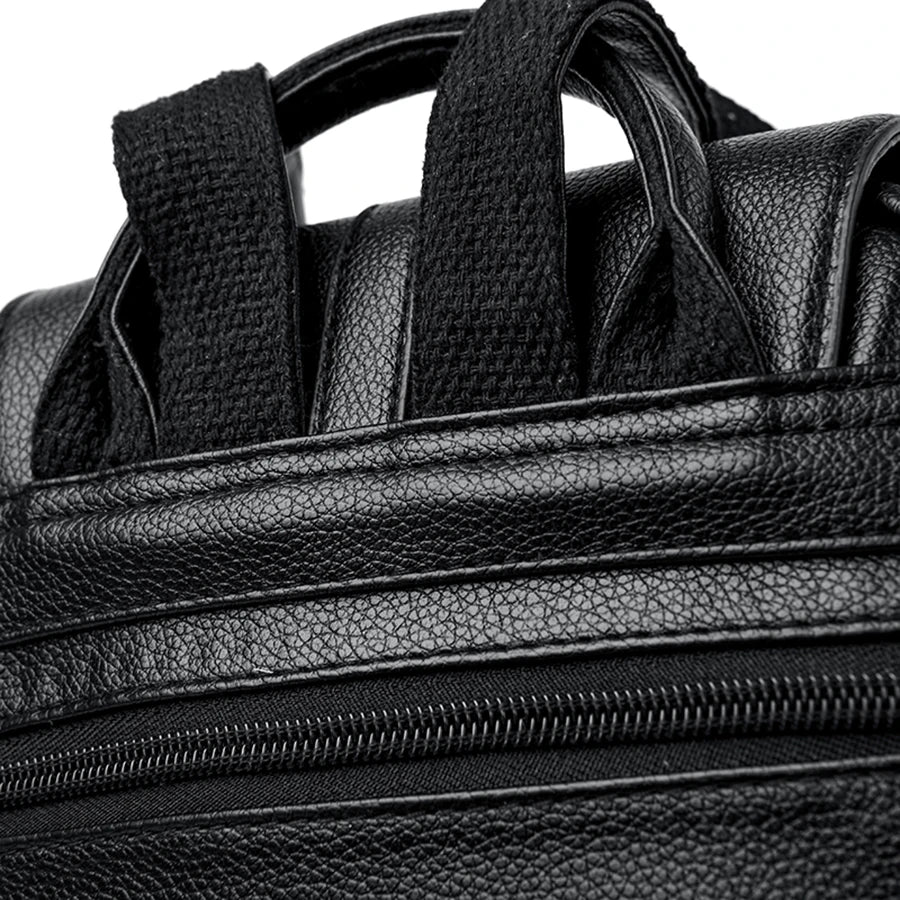 College Women Backpack Designer Soft Leather Vintage Packbag Female Travel Back Pack School Bags for Teenage Girls Shoulder Bag - Clikcy