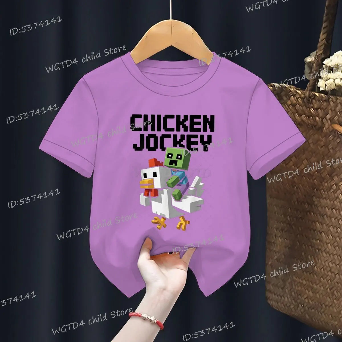 Kids T-shirts Chicken Jockey Cartoon Fashion Clothes Video Game Y2k Design Casual Crewneck Top Tee 2025 Summer Girl Boy T-shirts - Clikcy