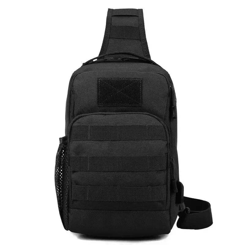 Tactical Shoulder Bag Molle Shoulder Backpacks Sling Daypack Backpack with USB Charging Port Chest Fishing Camping Fanny Pack - Clikcy