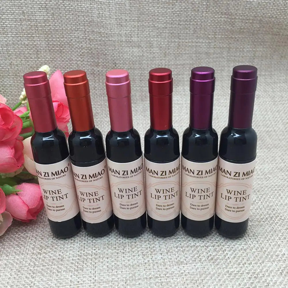 2023 Lipstick Lipgloss Waterproof Long Lasting Lovely Tint Wine Bottle Shape Lip For Women Makeup Gloss Red Sexy Cosmetic - Clikcy