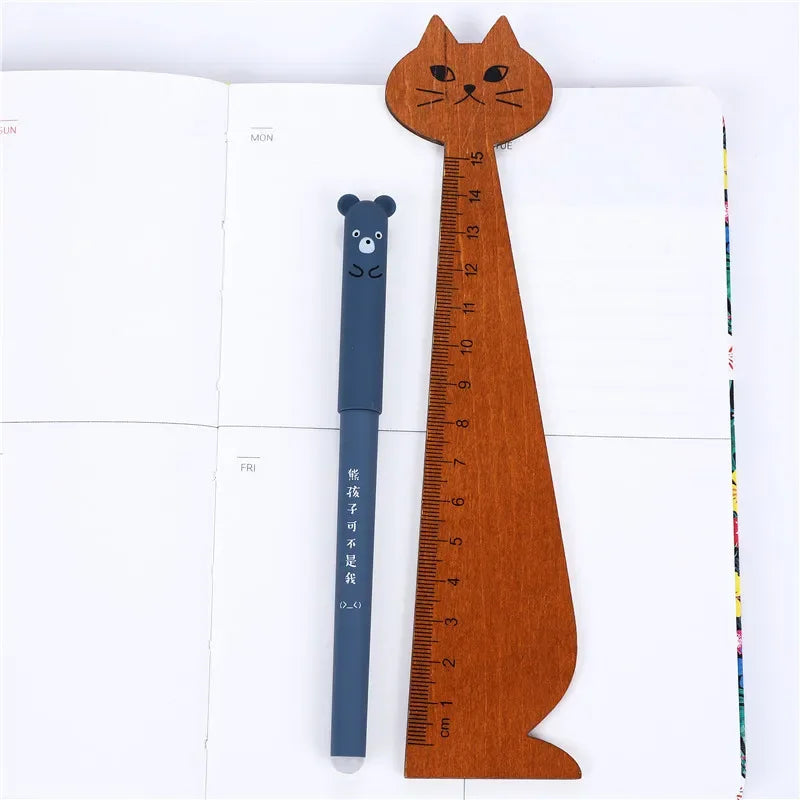 4 Pcs/Set Kawaii Pig Bear Cat Mouse Erasable Gel Pen School Office Supplies Stationery Gift 0.35mm Blue Black Ink - Clikcy