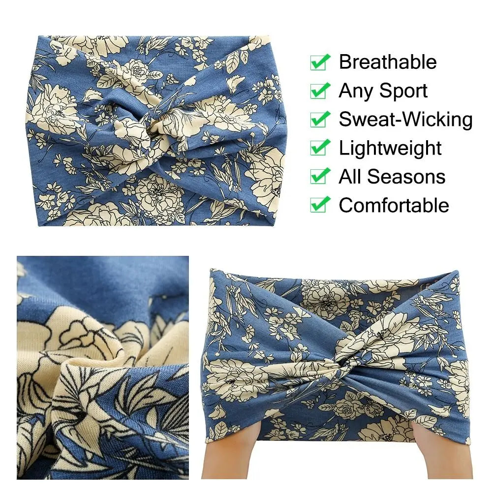 Hair Accessories Twisted Extra Large Thick Wide Headbands Turban Workout Headband Head Wraps for Women - Clikcy