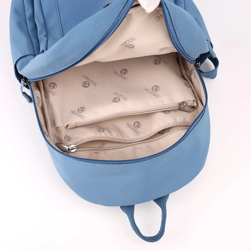 Waterproof Nylon Back Pack Women Multi Pockets Backpacks for Student Daypack Big School Bag Ladies Large Capacity Travel Bag - Clikcy