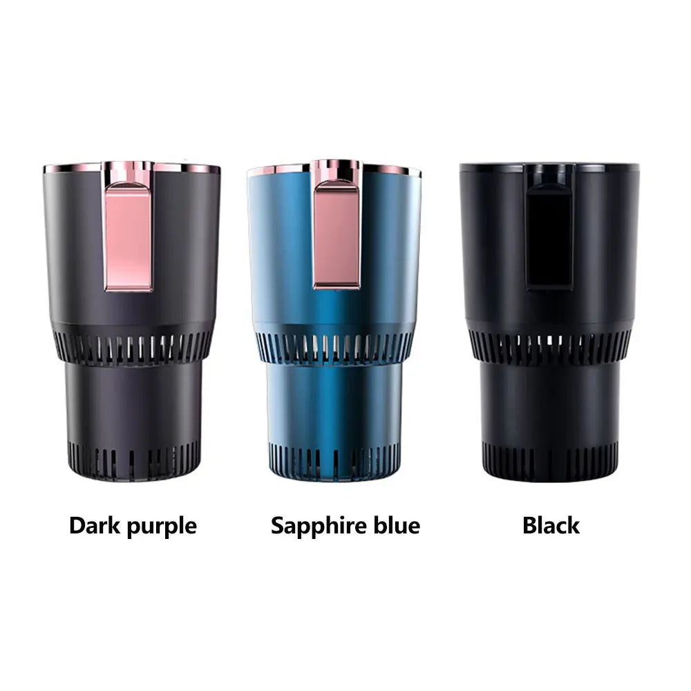 12V Car Cold Hot Cup Touch Screen Beverage Can Smart Digital Display Car Cup Holder Cooler Heater Home Camping Travel Cup Holder - Clikcy