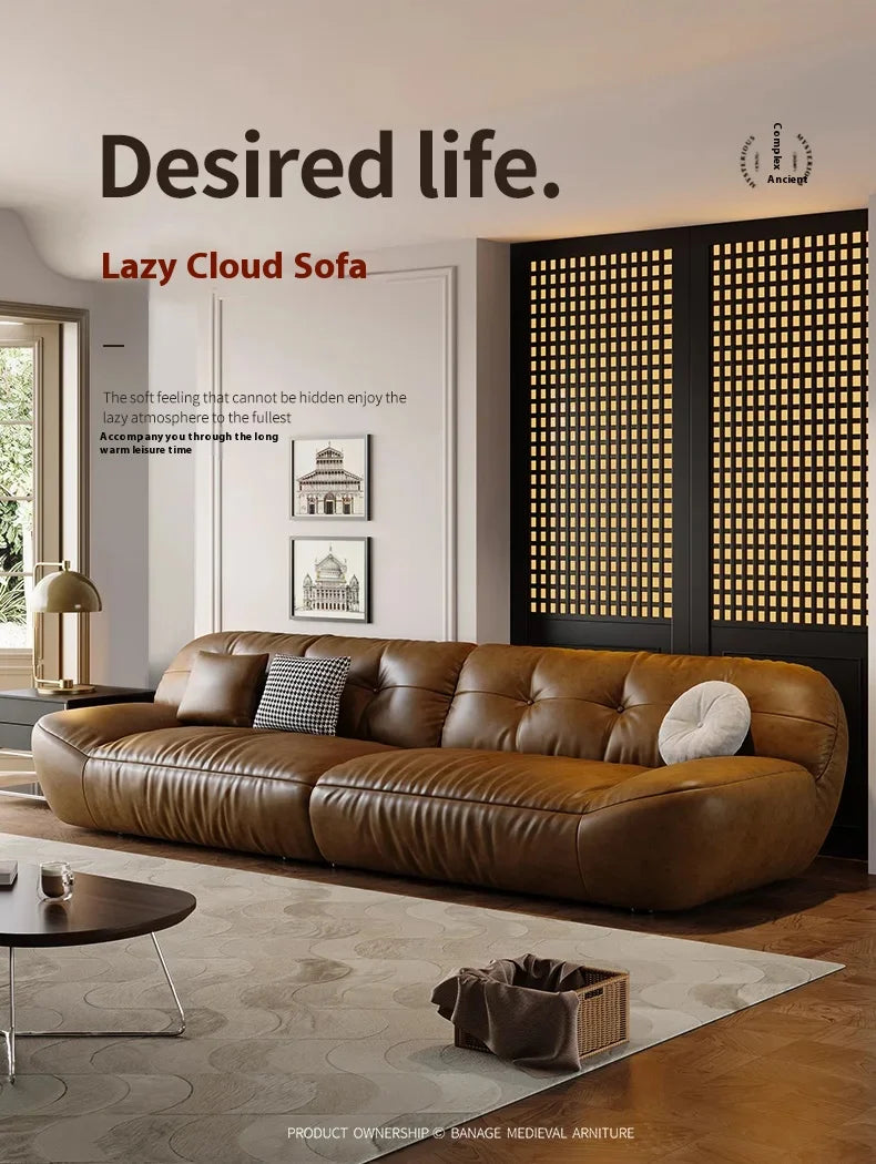 Leather Living Room Sofas Modern European Luxury Design Sofa Living Room Sectional Sofa Sala De Estar De Luxo Room Decor - Clikcy