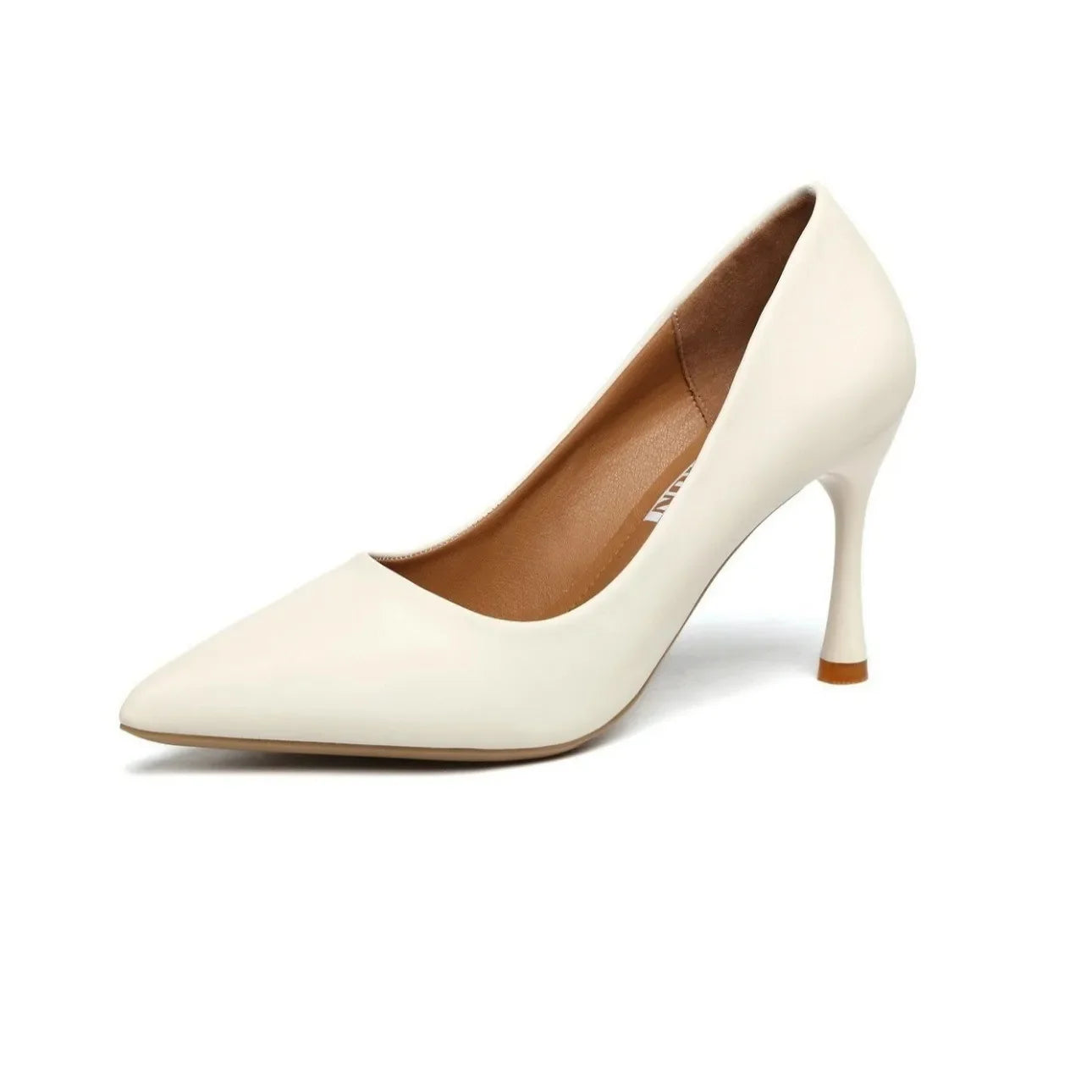 Korean Style Women's Pointed Toe High Heels Slim Fit Professional Work Shoes Solid Color Simple Design Adult Summer Footwear - Clikcy