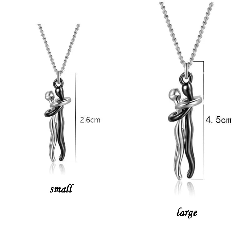 Fashion Hugging Necklace Jewelry Choker Hug Pendant Chain Men Necklaces For Lover Women Couple Men Lady Female Male Gift - Clikcy